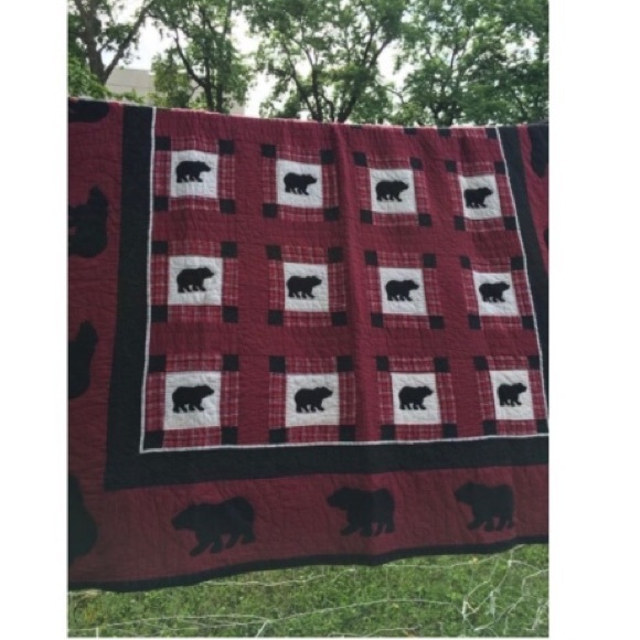 WOOLRICH Walking Bear Quilt Full/Queen - Picture 1 of 13